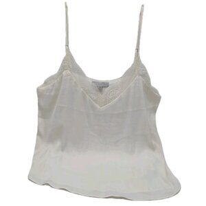 Allison Joy Womens Tank Top Size Medium Lace Cami White Ivory